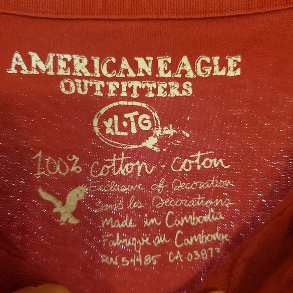 American Eagle Men's quarter button tshirt - Picture 5 of 5